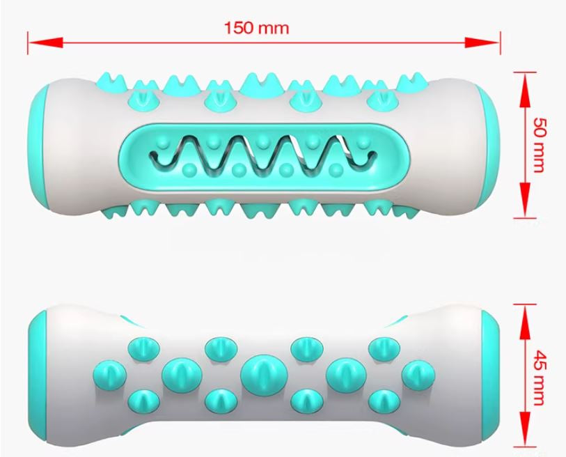 Size chart for Food Dispensing Dog Chew Toy