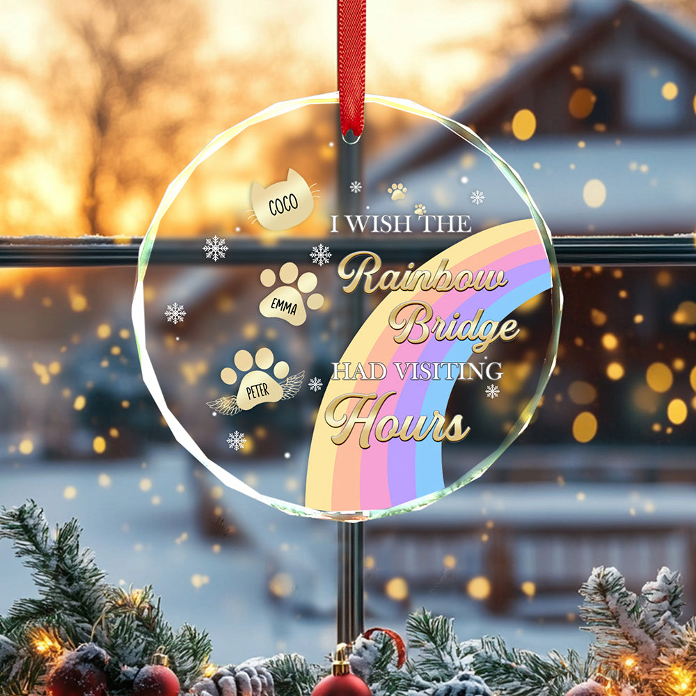 Personalized Dog Memorial Glass Ornament