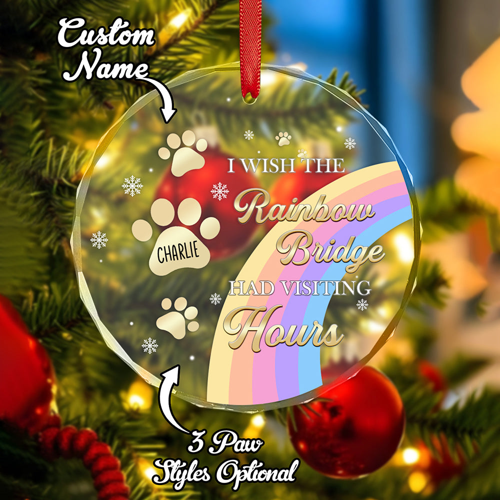 Personalized Dog Memorial Glass Ornament