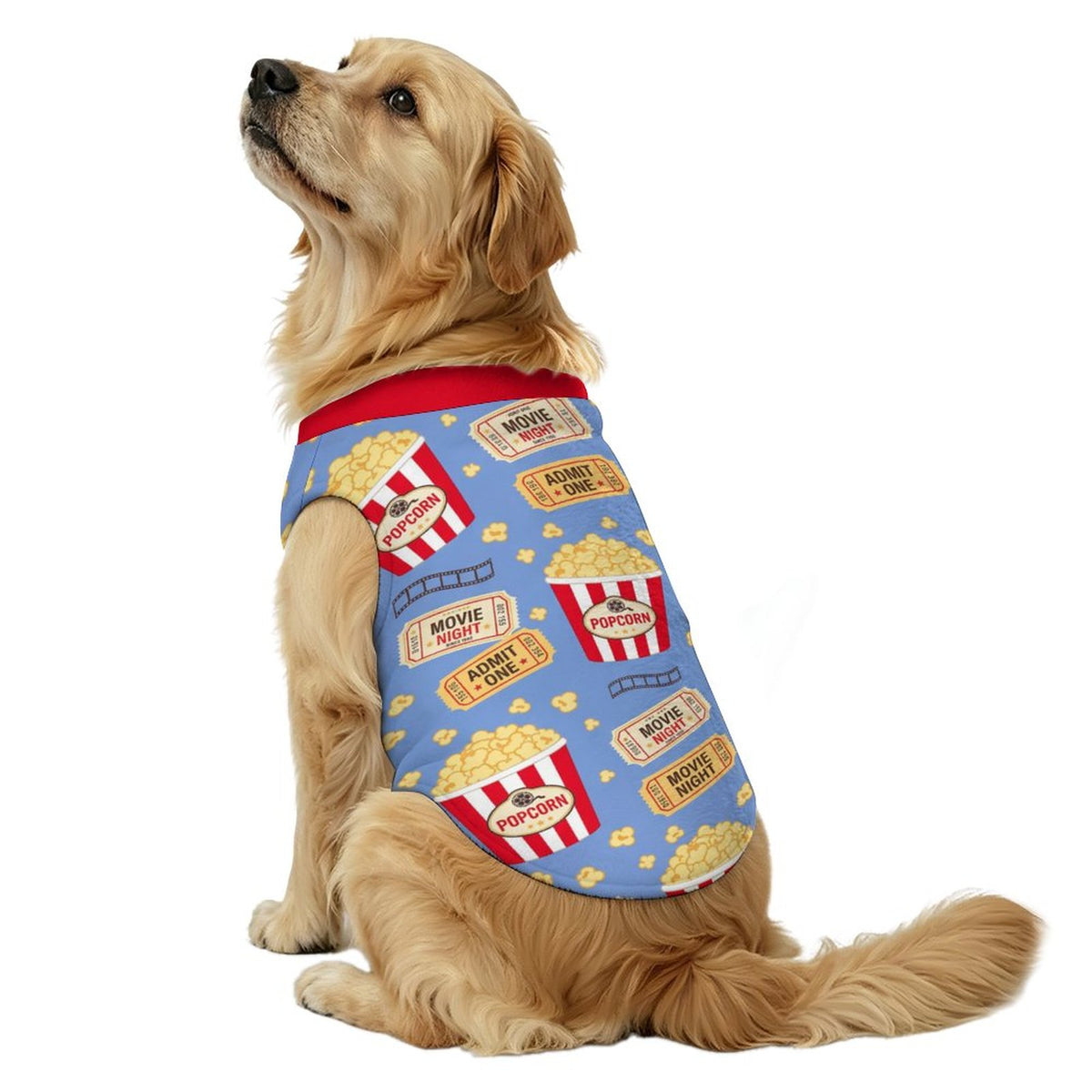 Movie Night Big Dog Fleece Vest