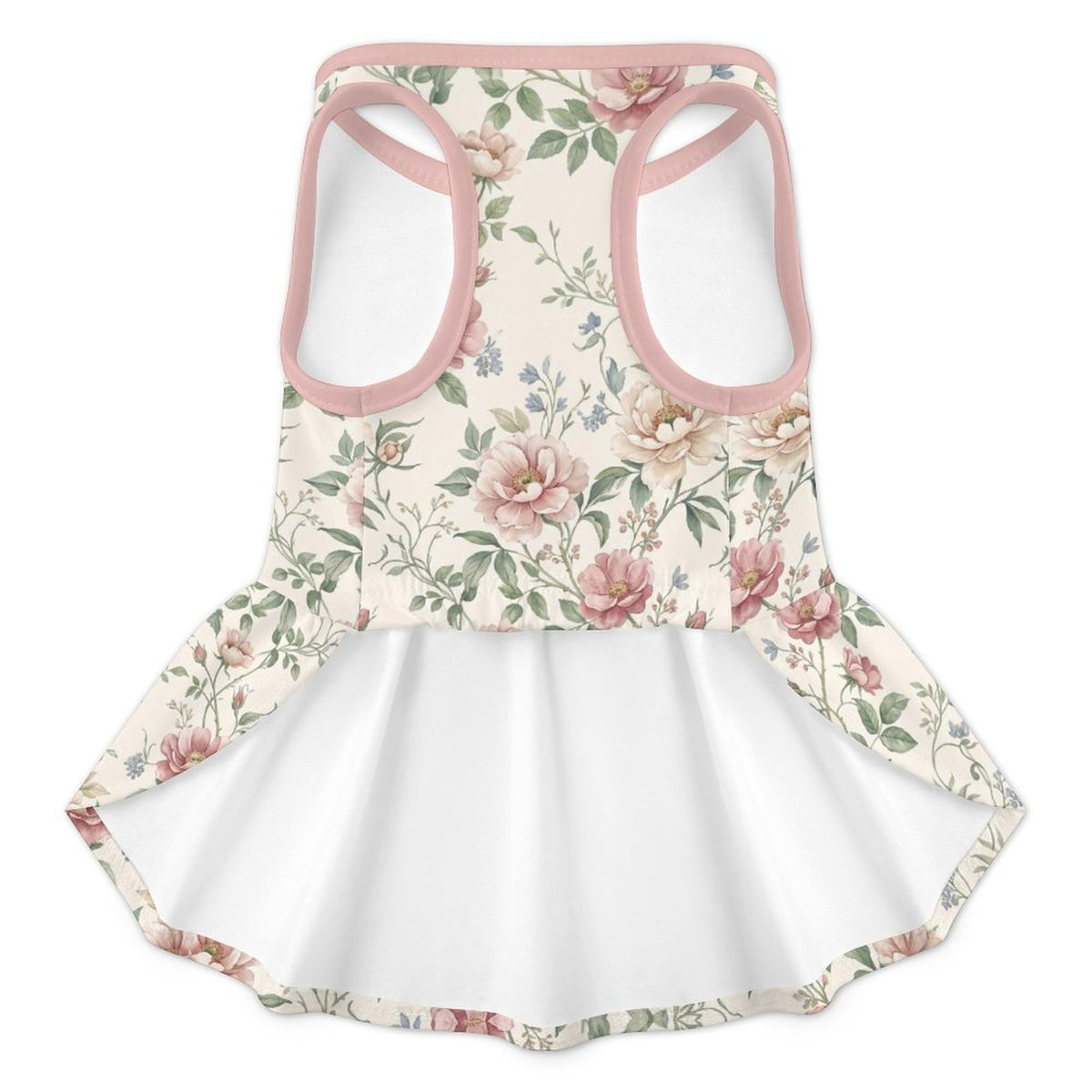 Vintage Rose Floral Large Dog Ruffle Dog Dress