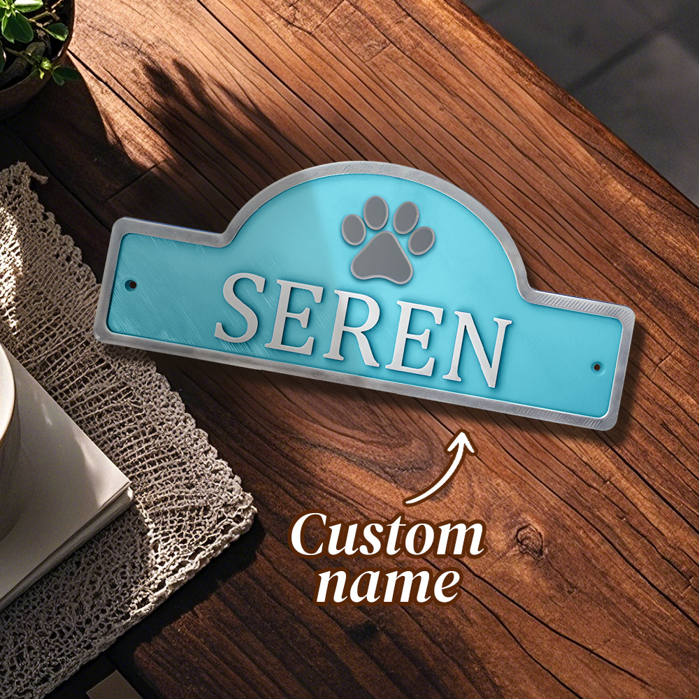 Personalized 3D Dog & Cat Door Sign – Custom Pet Name Plaque