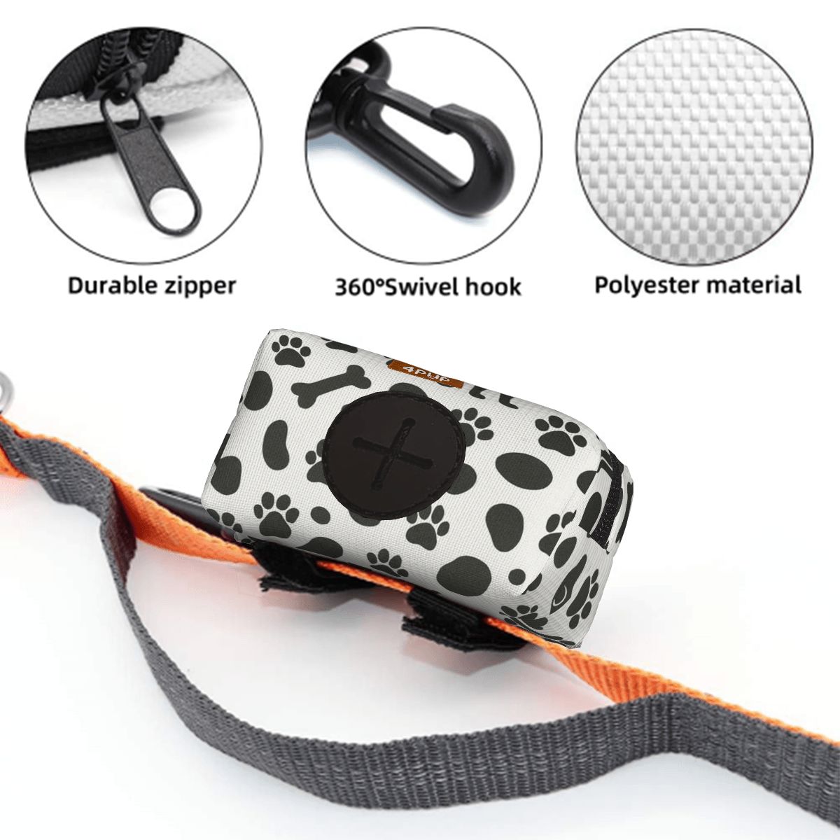 Sunny - Dog Poop Bag Holder  | Leash Attachment