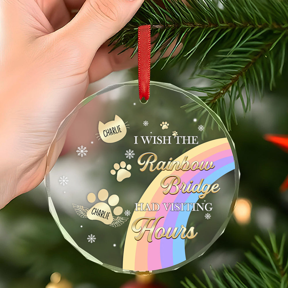 Personalized Dog Memorial Glass Ornament