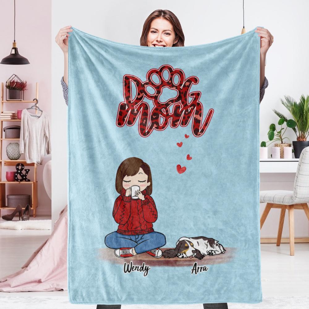 Personalized  Dog Photo Collage Blanket – Custom Flannel Throw Gift