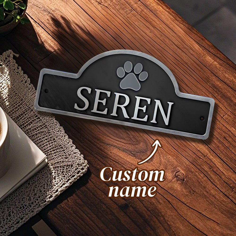 Personalized 3D Dog & Cat Door Sign – Custom Pet Name Plaque