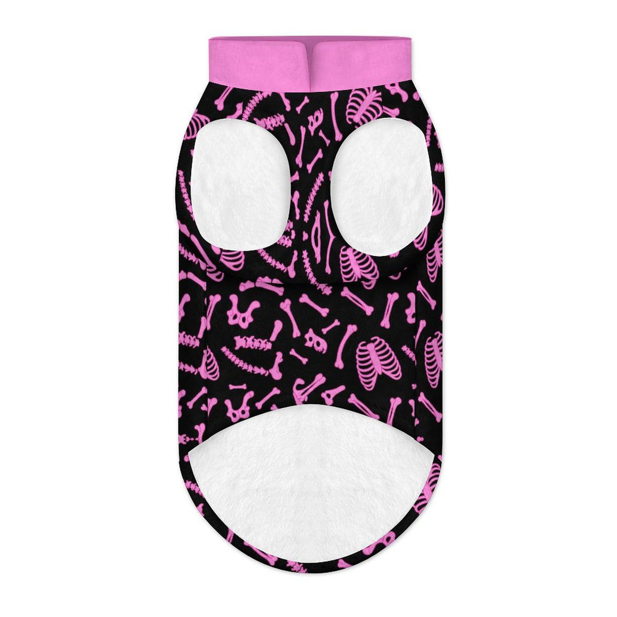 Pink Skeleton Big Dog Fleece Vest