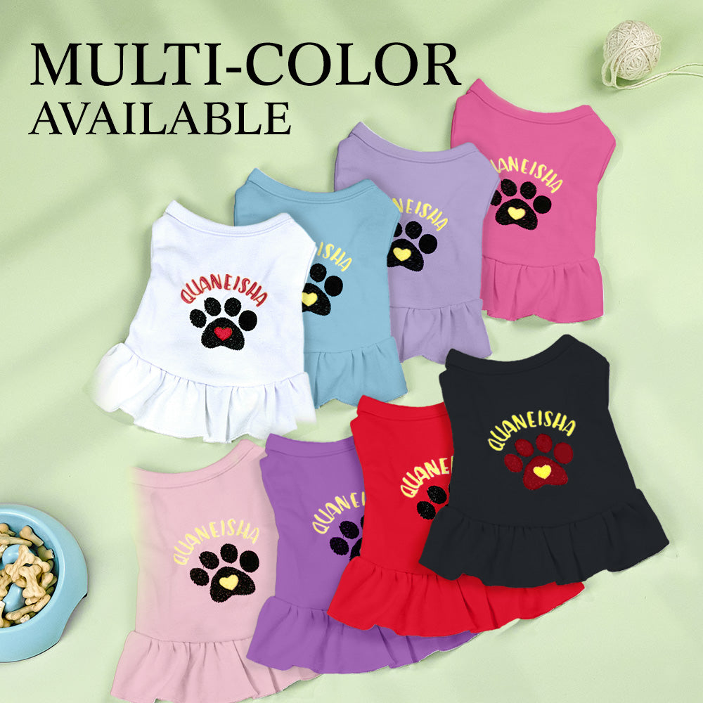 Personalized Dog Dress – Custom Embroidered Gift for Dog Lovers