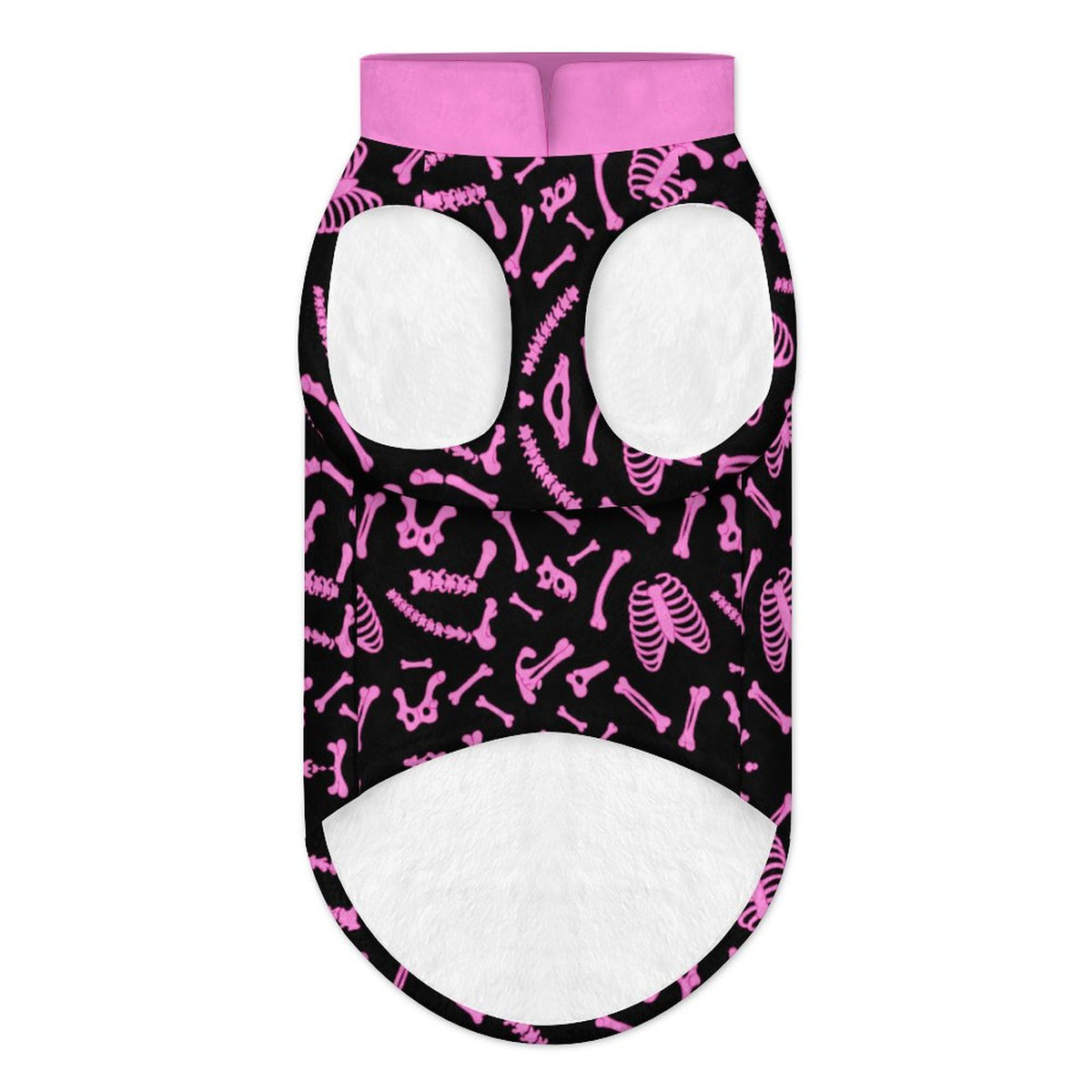 Pink Skeleton Small Dog Fleece Vest