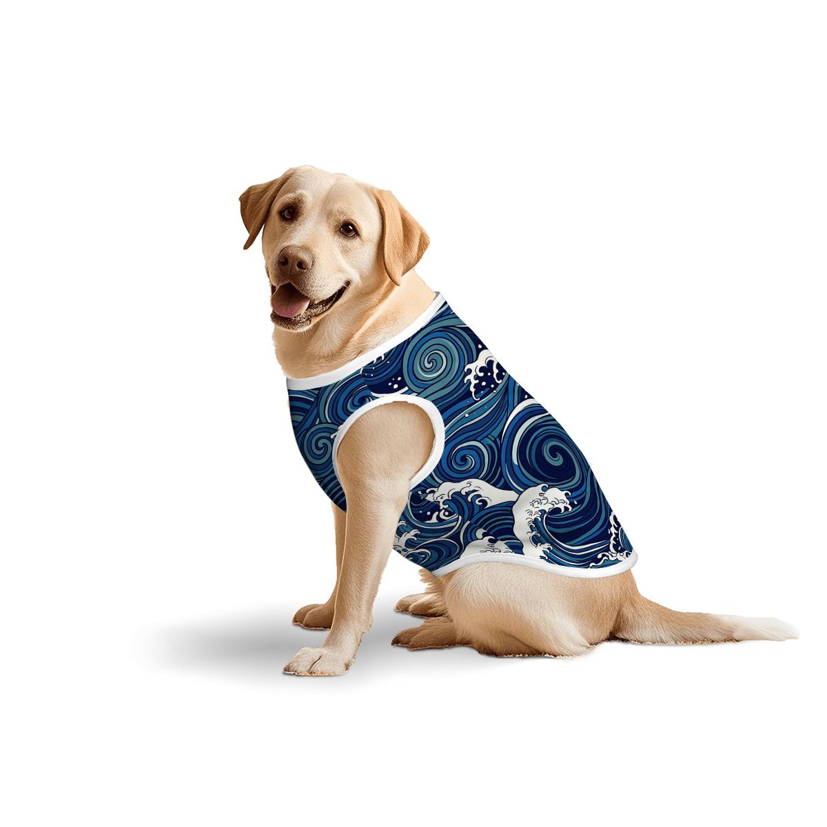 Japanese Ocean Wave Big Dog Shirt