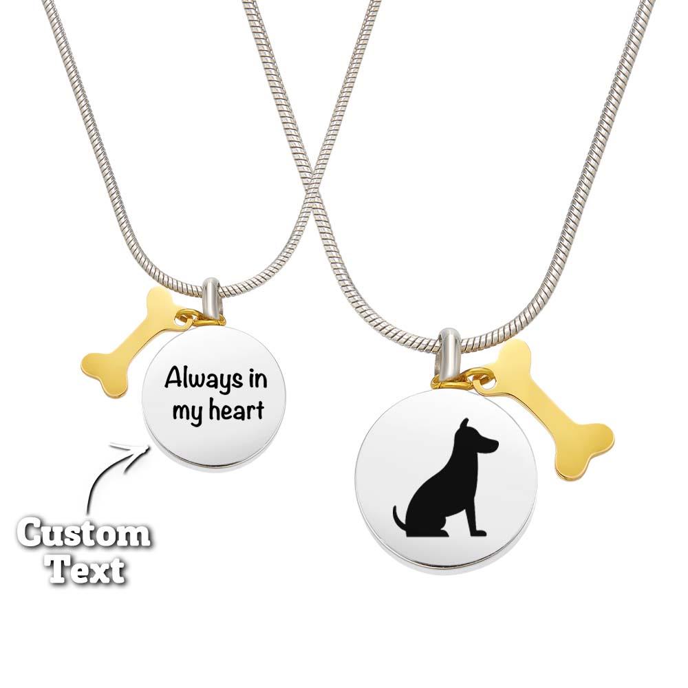 Personalized Engraved Dog Ashes Necklace