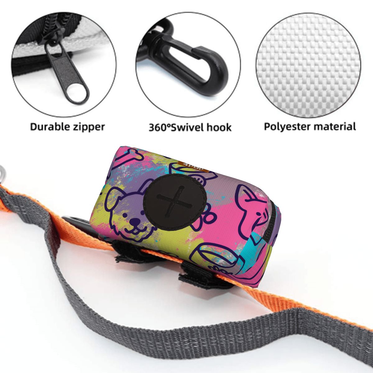 Lucy - Dog Poop Bag Holder  | Leash Attachment