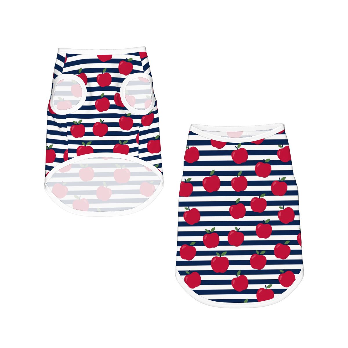 Red Apple Stripes Small Dog Shirt