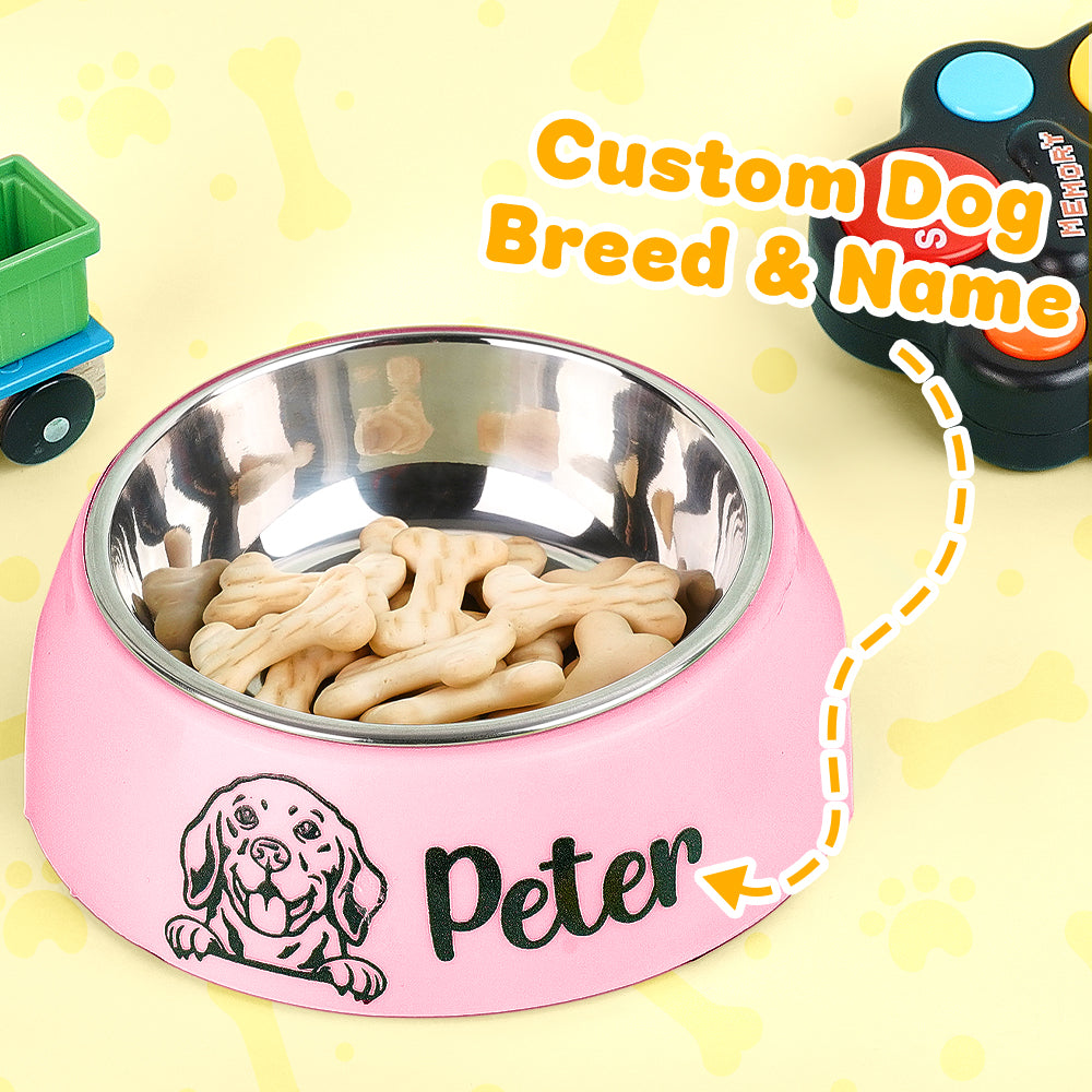 Personalized Dog Bowl Water Dish