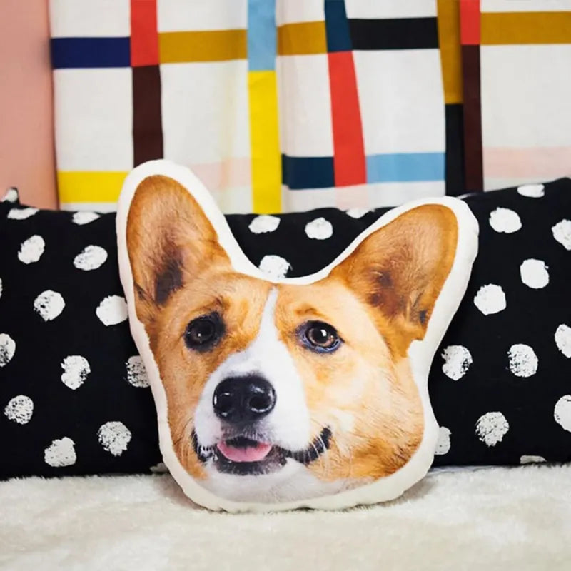 Custom Face & Dog Photo Pillow – Personalized Gift for Any Occasion
