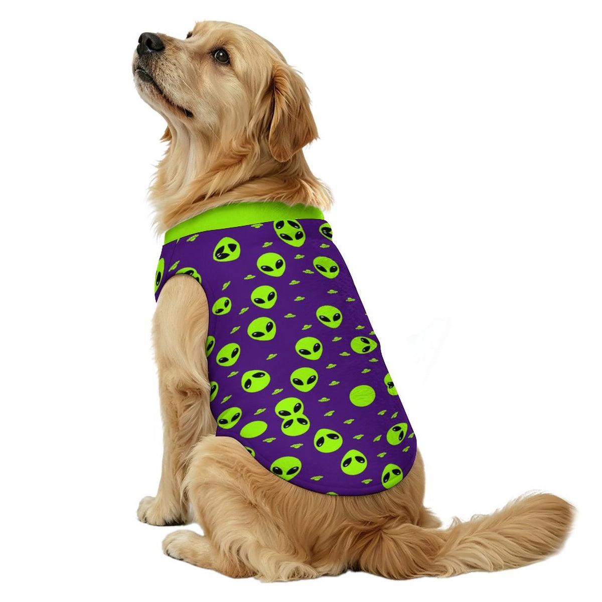 Neon Alien Big Dog Fleece Vest