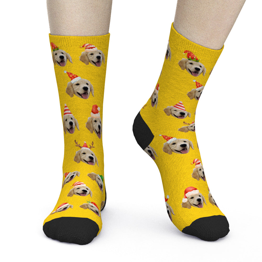 Custom  Dog Photo Socks – Personalized Gift for Men, Women & Kids
