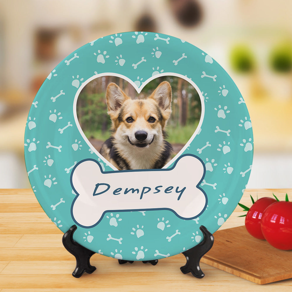 Personalized Ceramic Plate – Unique Dog Lover Gift
