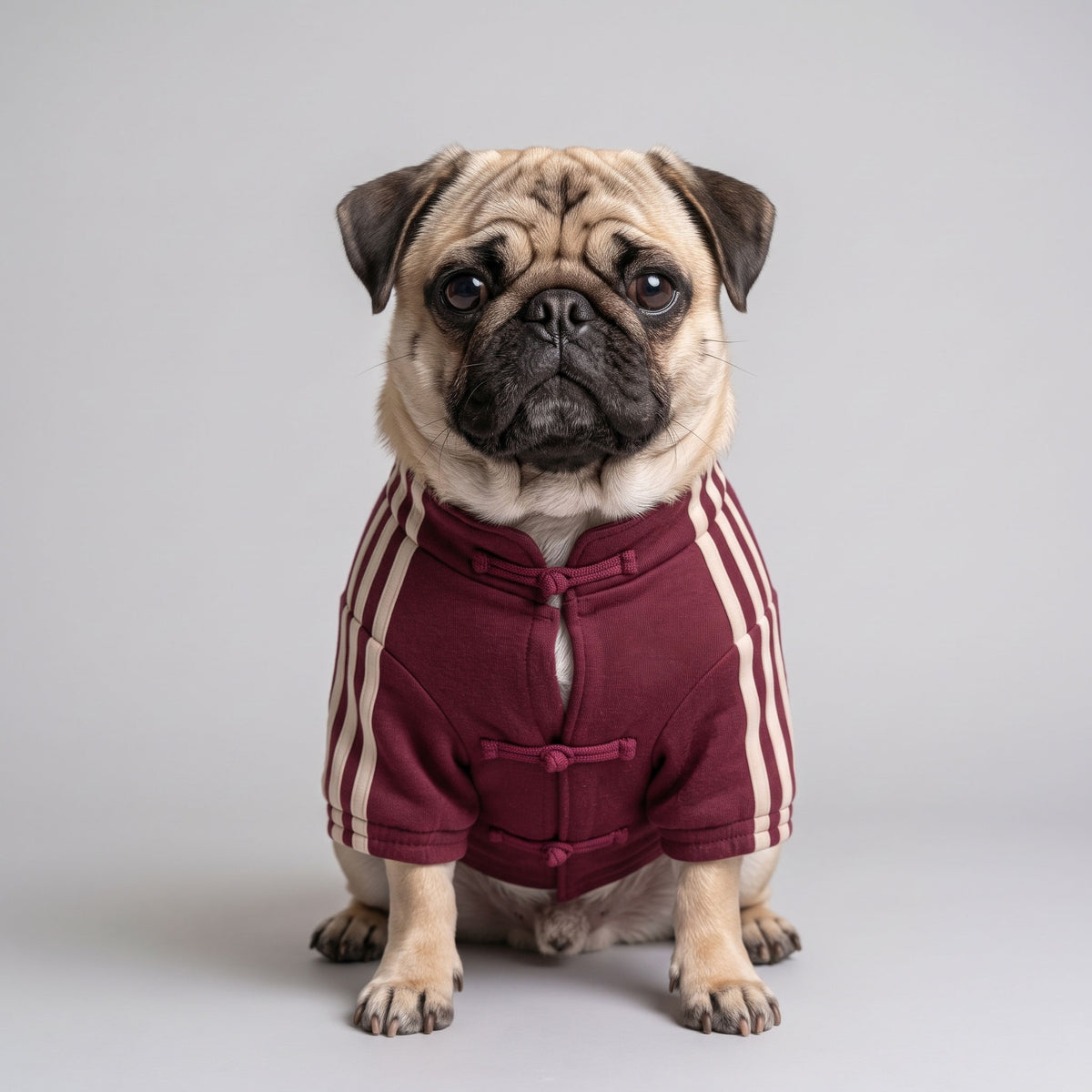 ADIPUP - Sporty Striped Dog Vest with Snap-Toggle Closures