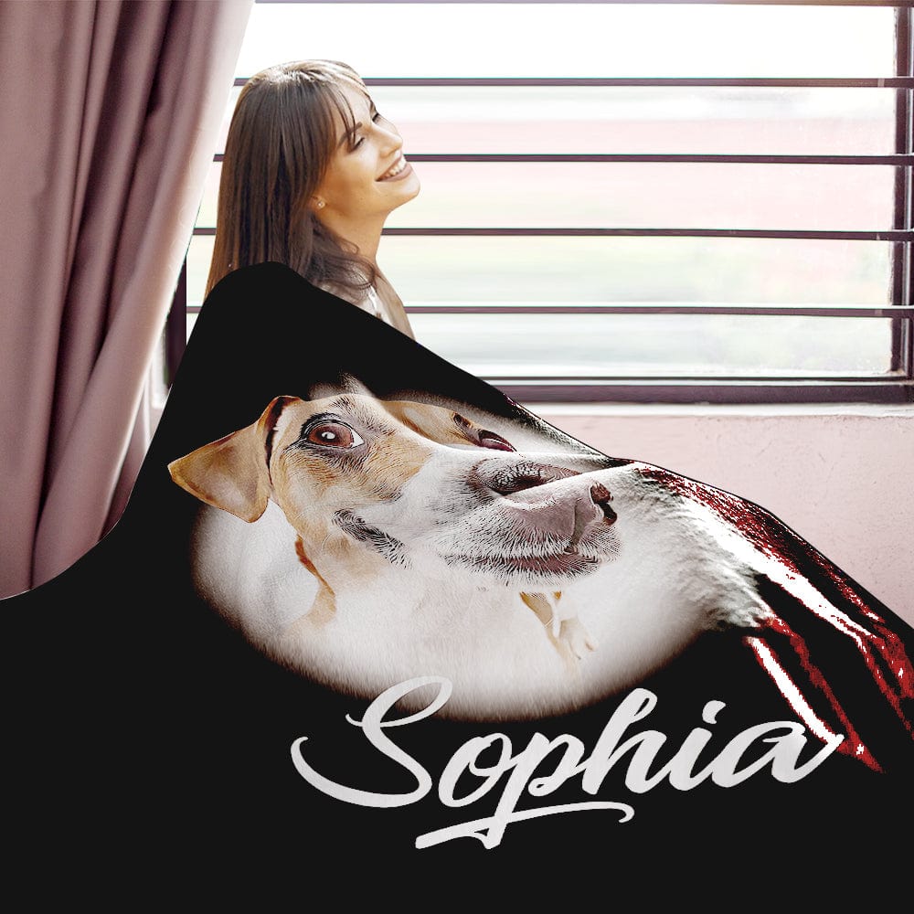 Personalized Dog Blanket – Cozy Flannel Throw for Pet Lovers