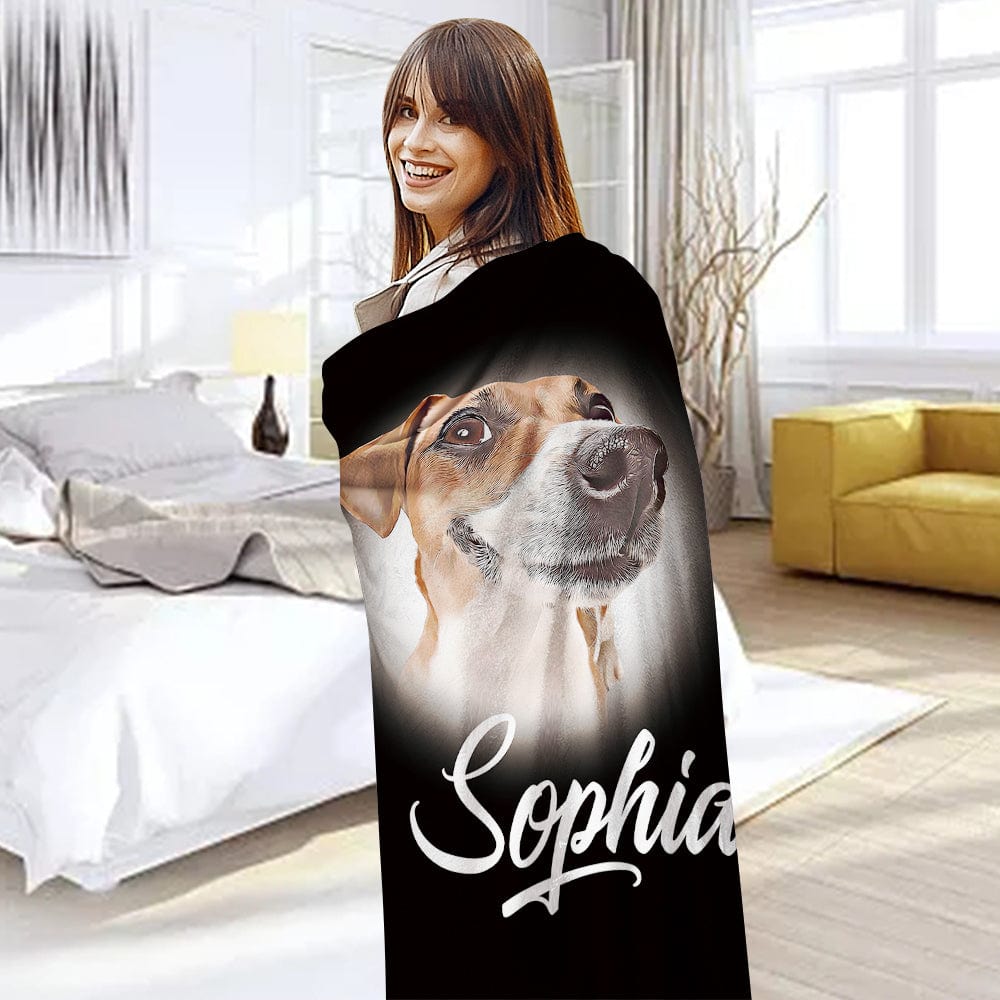 Personalized Dog Blanket – Cozy Flannel Throw for Pet Lovers