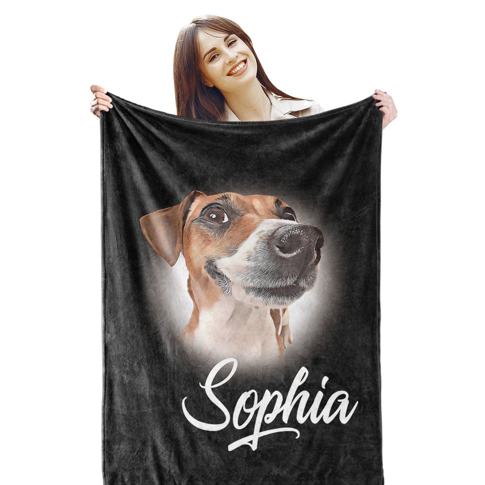 Personalized Dog Blanket – Cozy Flannel Throw for Pet Lovers