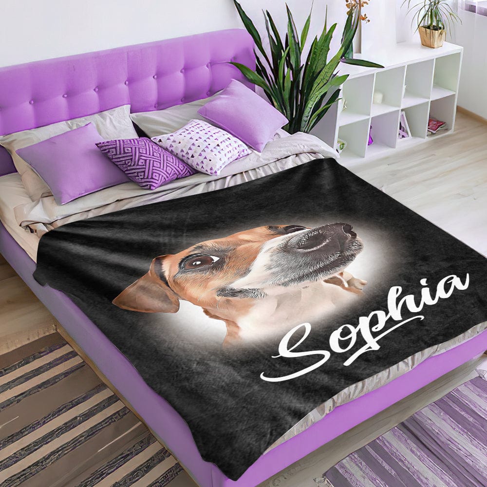 Personalized Dog Blanket – Cozy Flannel Throw for Pet Lovers