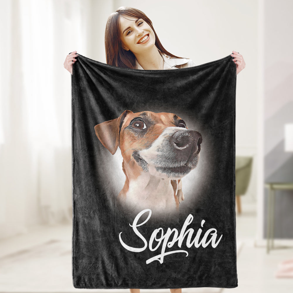 Personalized Dog Blanket – Cozy Flannel Throw for Pet Lovers