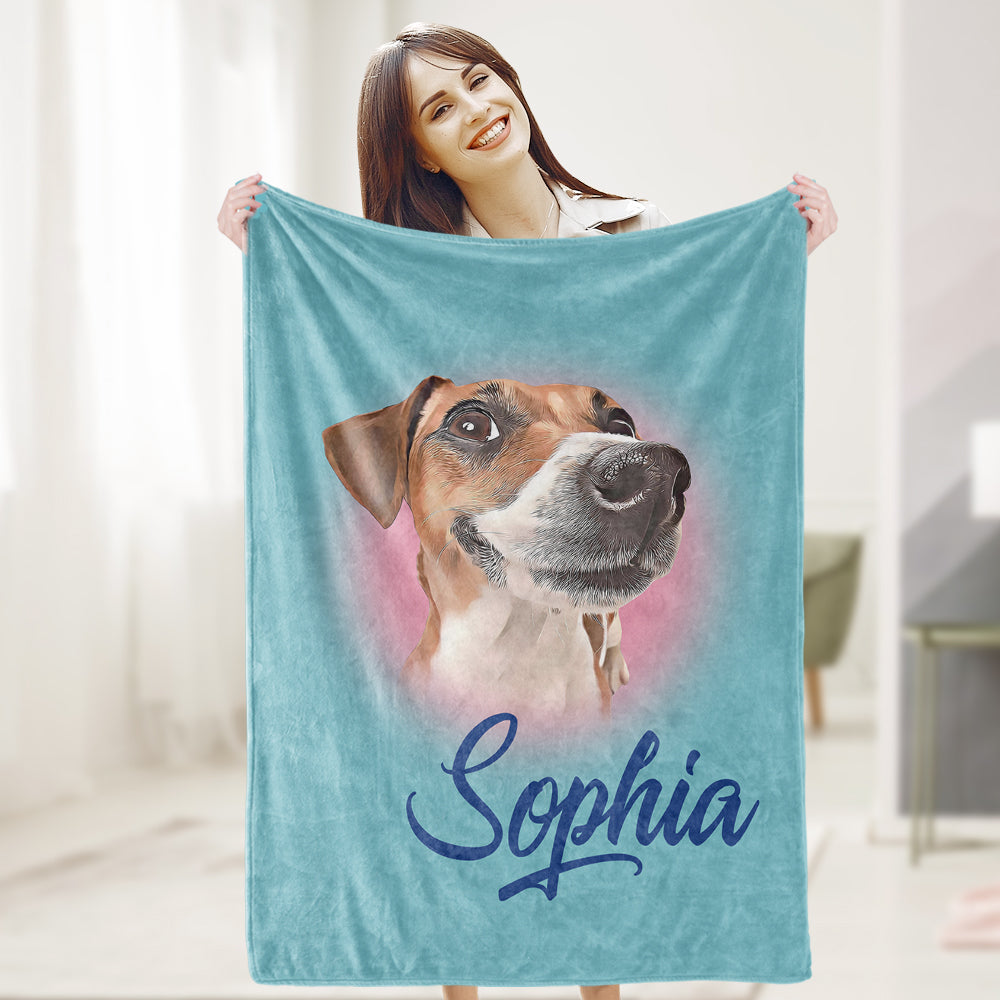 Personalized Dog Blanket – Cozy Flannel Throw for Pet Lovers
