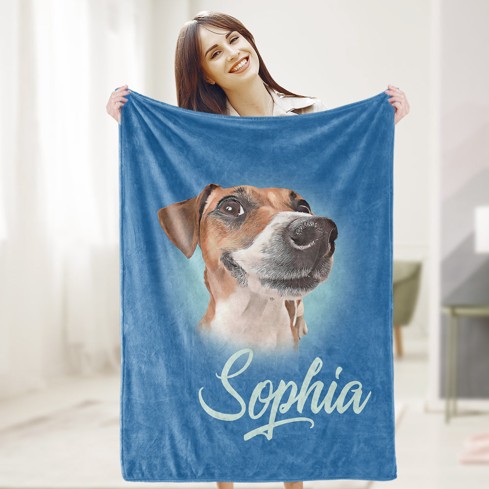 Personalized Dog Blanket – Cozy Flannel Throw for Pet Lovers