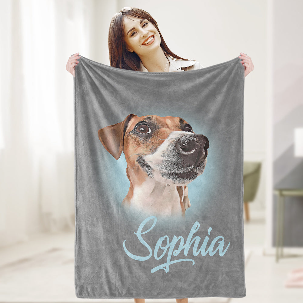 Personalized Dog Blanket – Cozy Flannel Throw for Pet Lovers