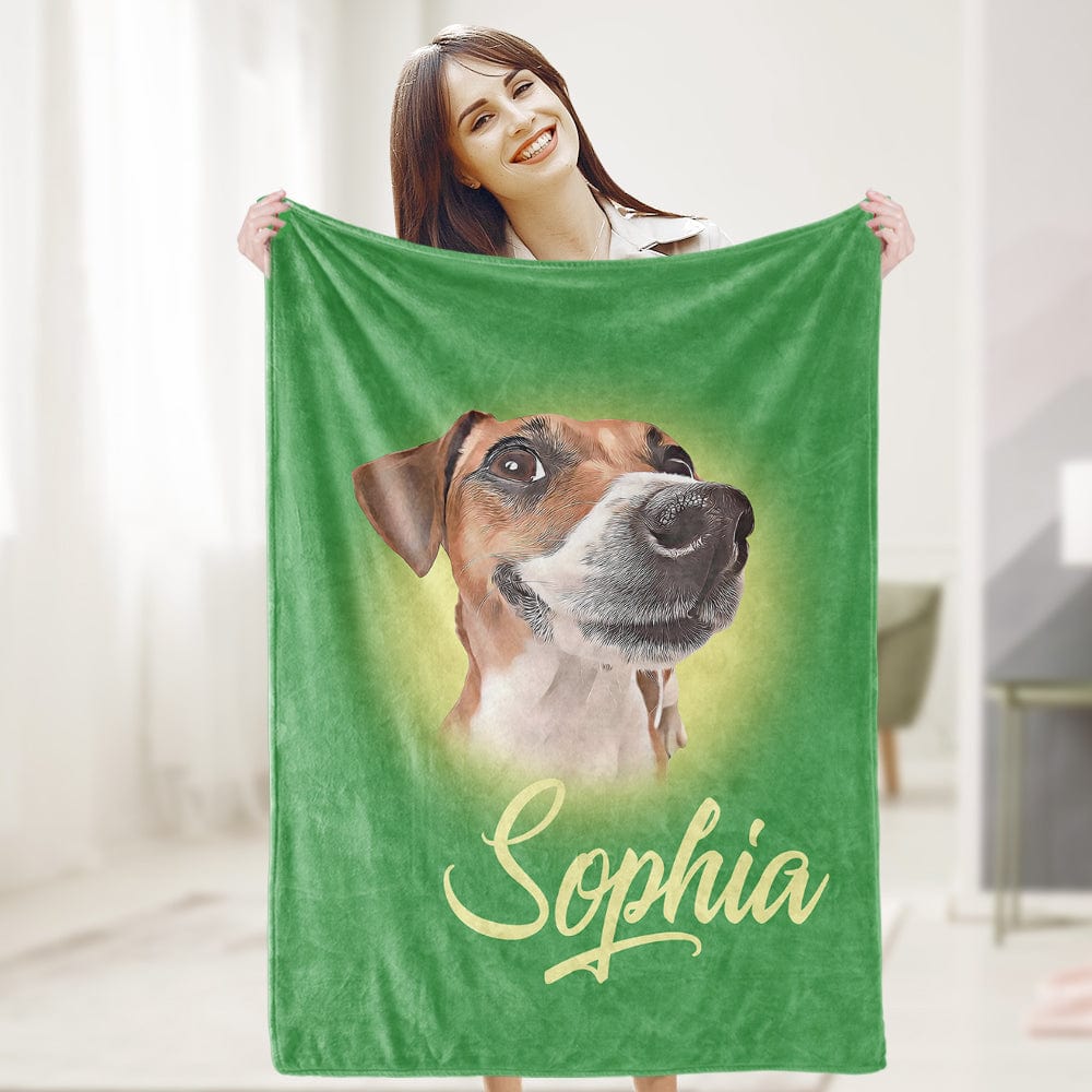 Personalized Dog Blanket – Cozy Flannel Throw for Pet Lovers