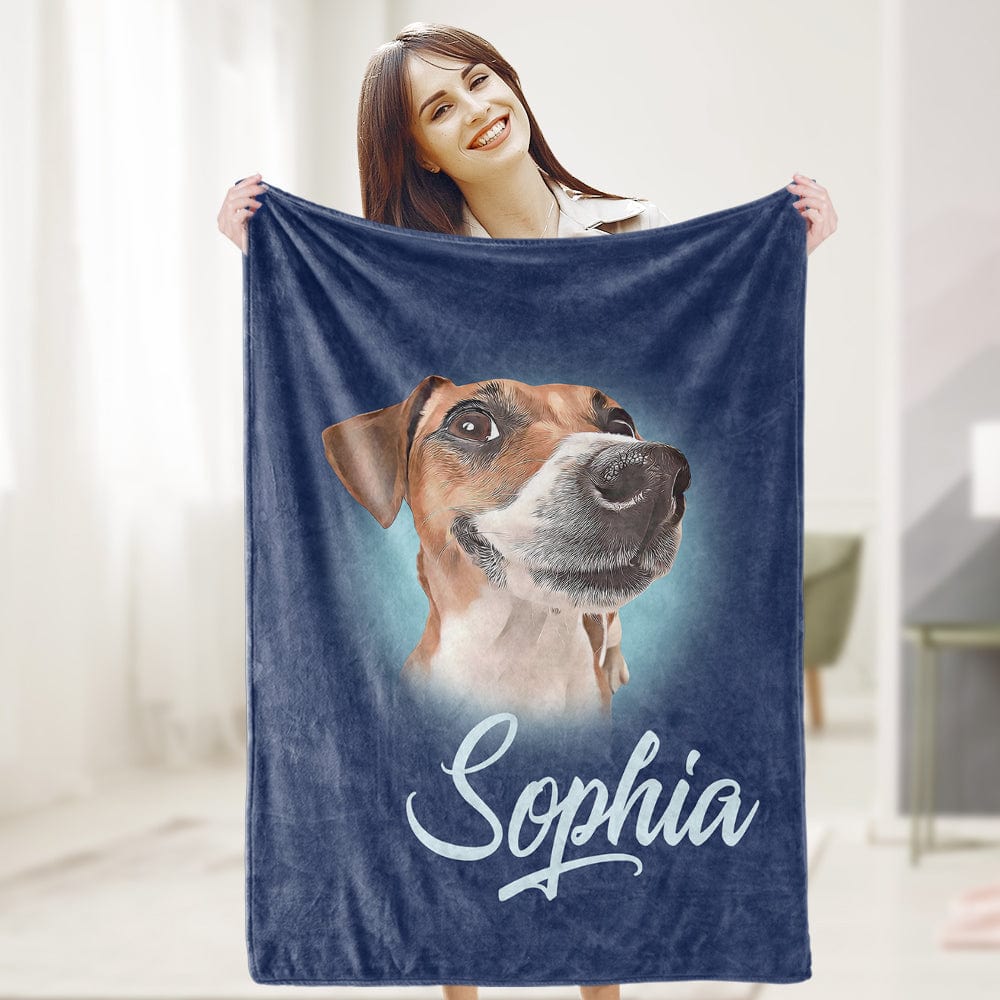 Personalized Dog Blanket – Cozy Flannel Throw for Pet Lovers