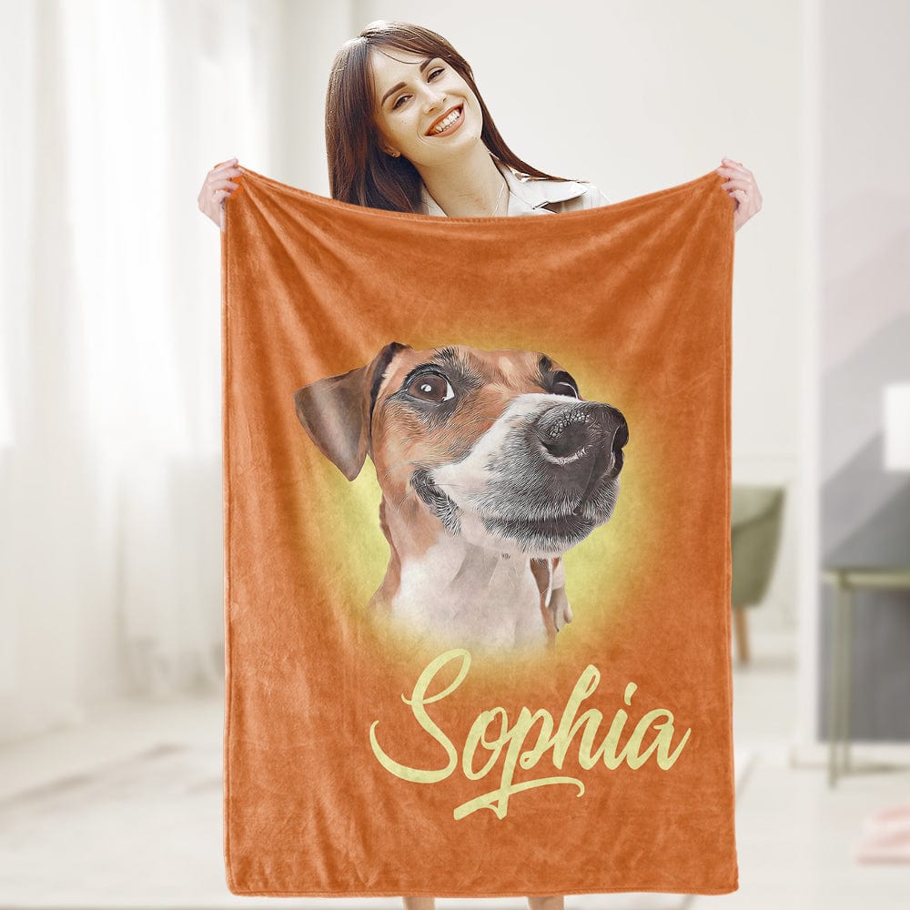 Personalized Dog Blanket – Cozy Flannel Throw for Pet Lovers