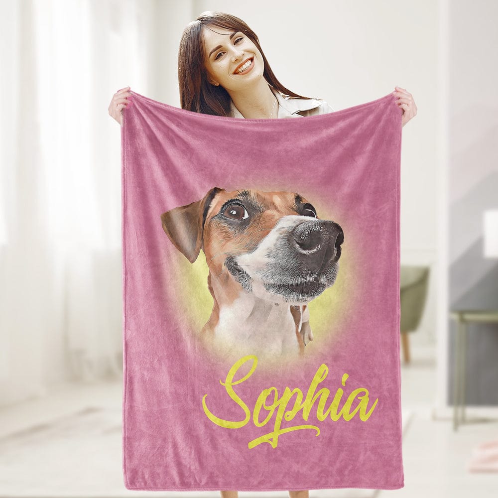 Personalized Dog Blanket – Cozy Flannel Throw for Pet Lovers