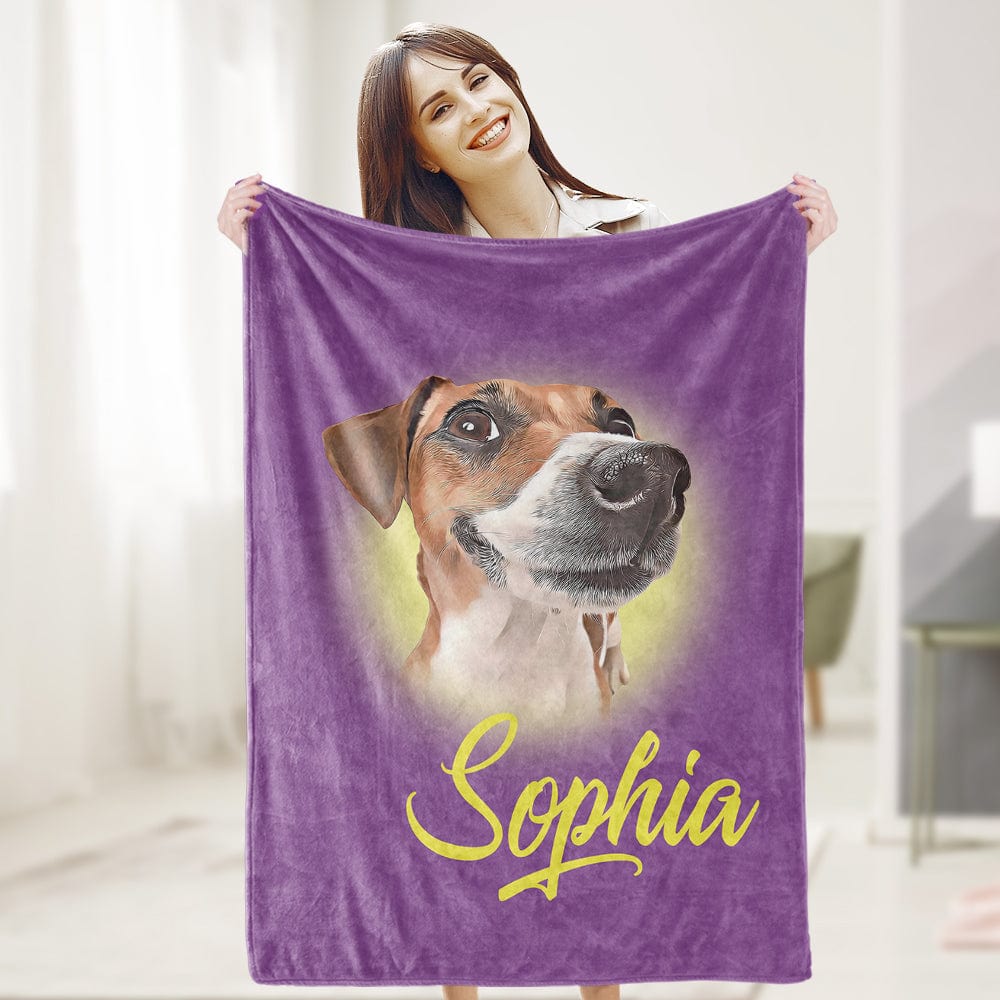 Personalized Dog Blanket – Cozy Flannel Throw for Pet Lovers