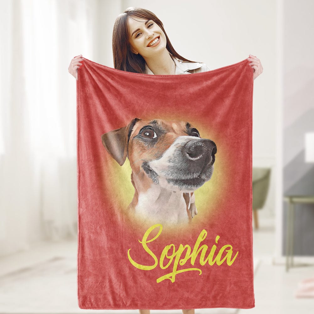 Personalized Dog Blanket – Cozy Flannel Throw for Pet Lovers