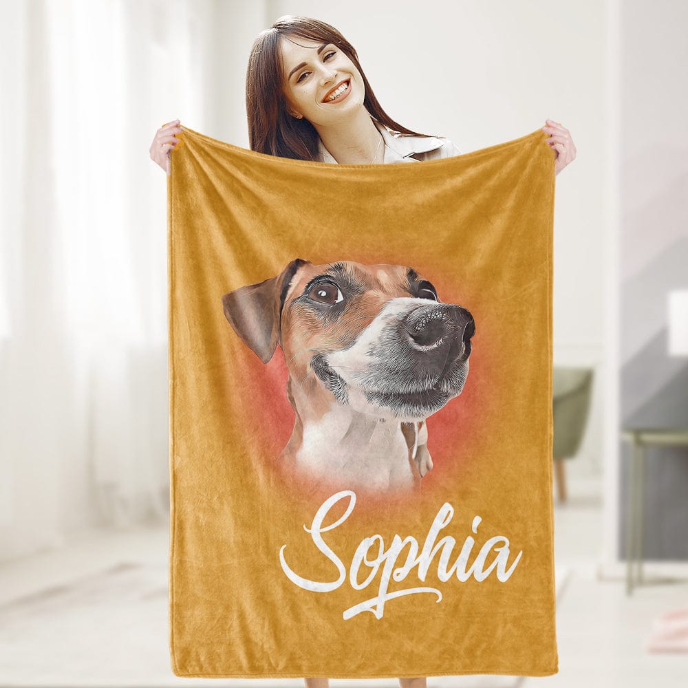 Personalized Dog Blanket – Cozy Flannel Throw for Pet Lovers