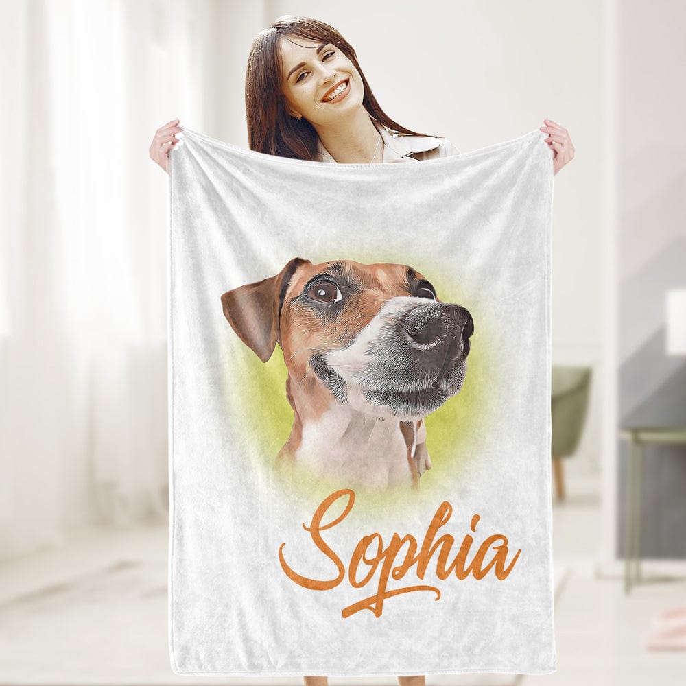 Personalized Dog Blanket – Cozy Flannel Throw for Pet Lovers