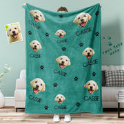 Custom Dog Photo Blanket – Personalized Fluffy Throw Gift