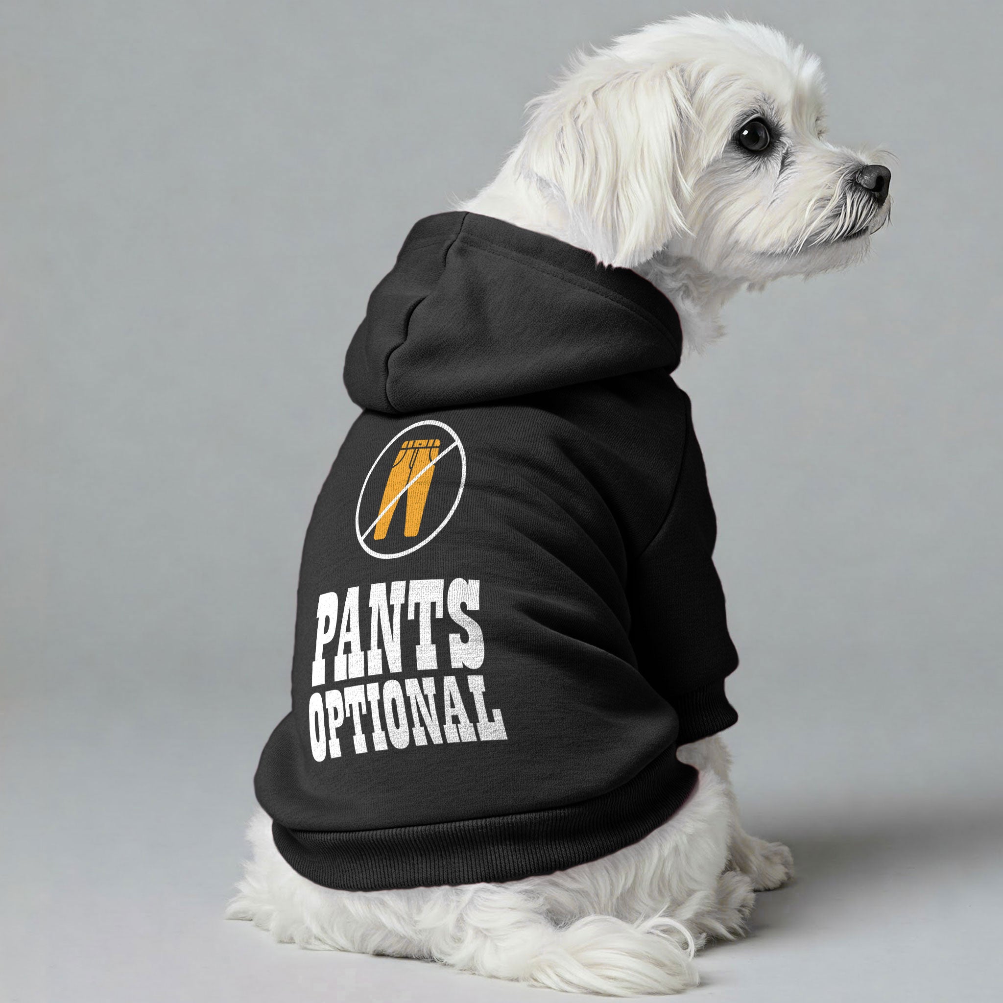 PANTS OPTIONAL - Maltese Dog Hoodie