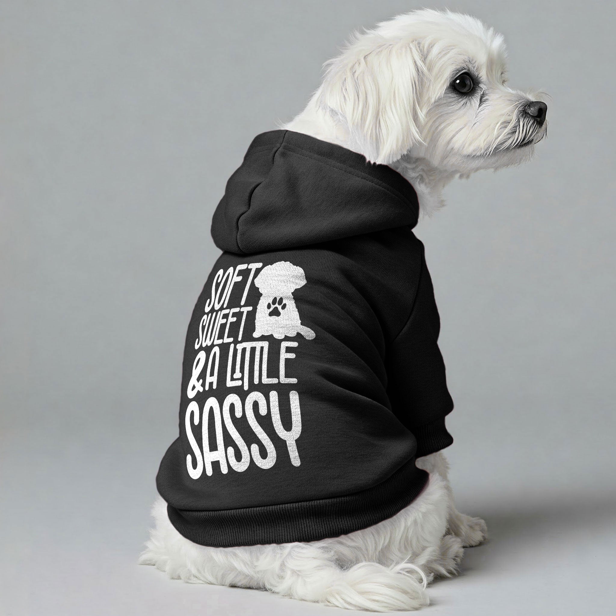 Soft, Sweet & A Little Sassy  - Maltese Dog Hoodie