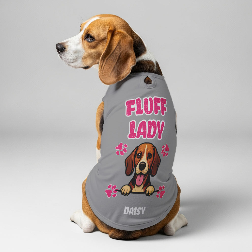 Fluff Lady – Personalized Shirt with Your Dog’s Name and Breed – Dog Shirt