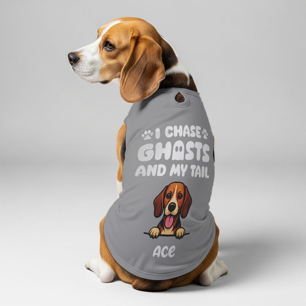 I Chase Ghosts – Personalized Shirt with Your Dog’s Name and Breed – Dog Shirt