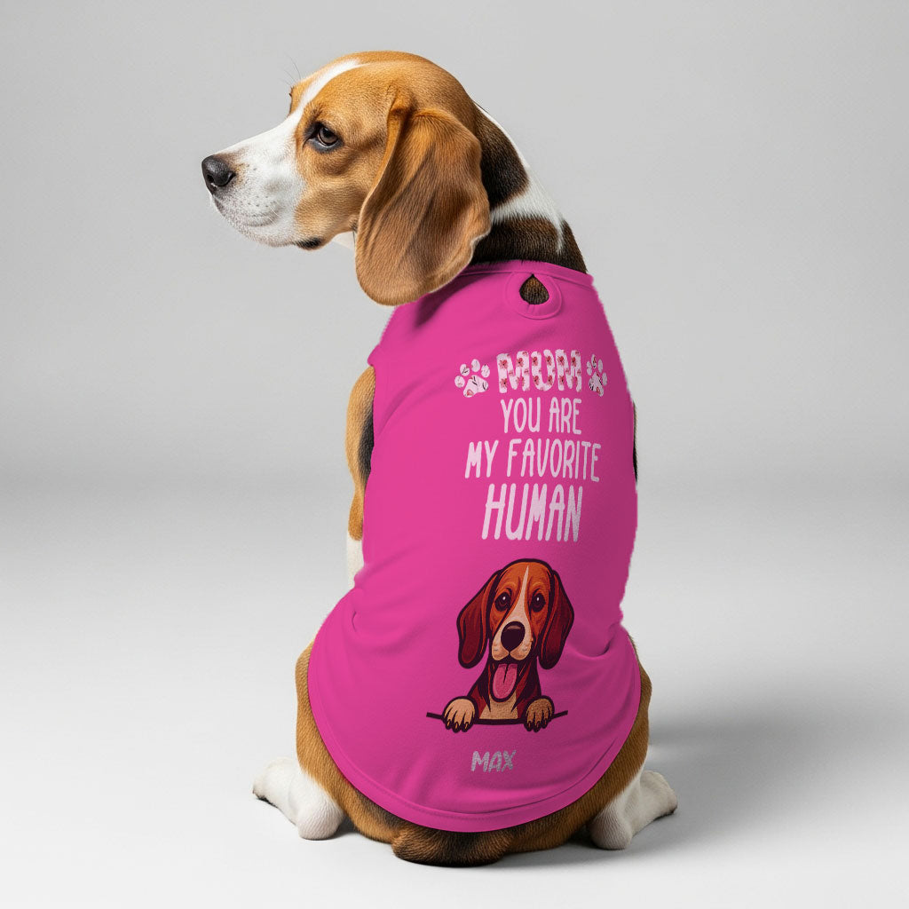 Favorite Human – Personalized Shirt with Your Dog’s Name and Breed – Dog Shirt