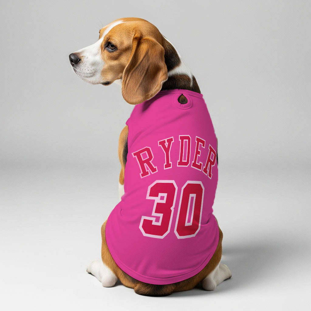 Basketball player – Personalized Shirt with Your Dog’s Name and Number – Dog Shirt