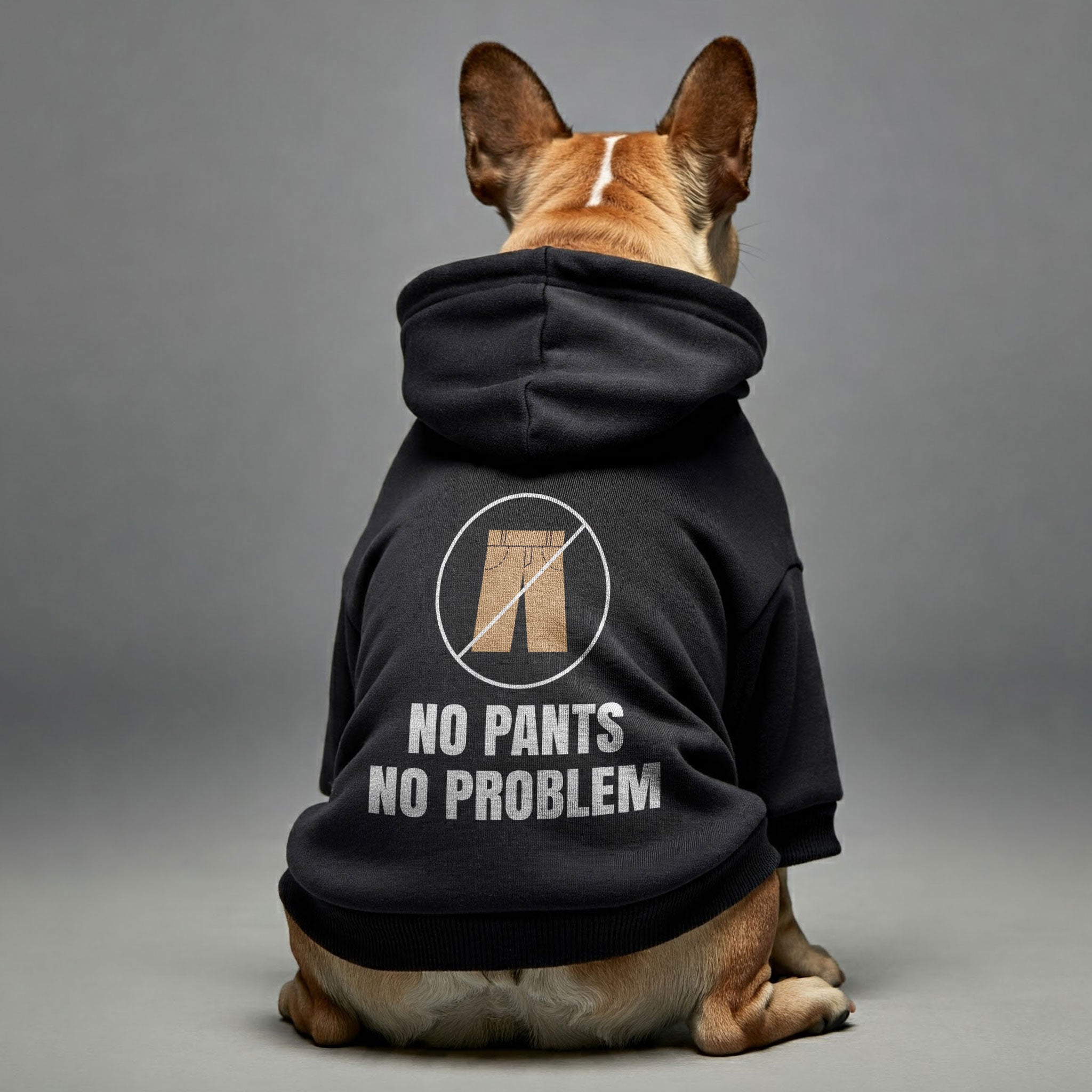 No pants, no problem – Dog Hoodie – Dog Clothes