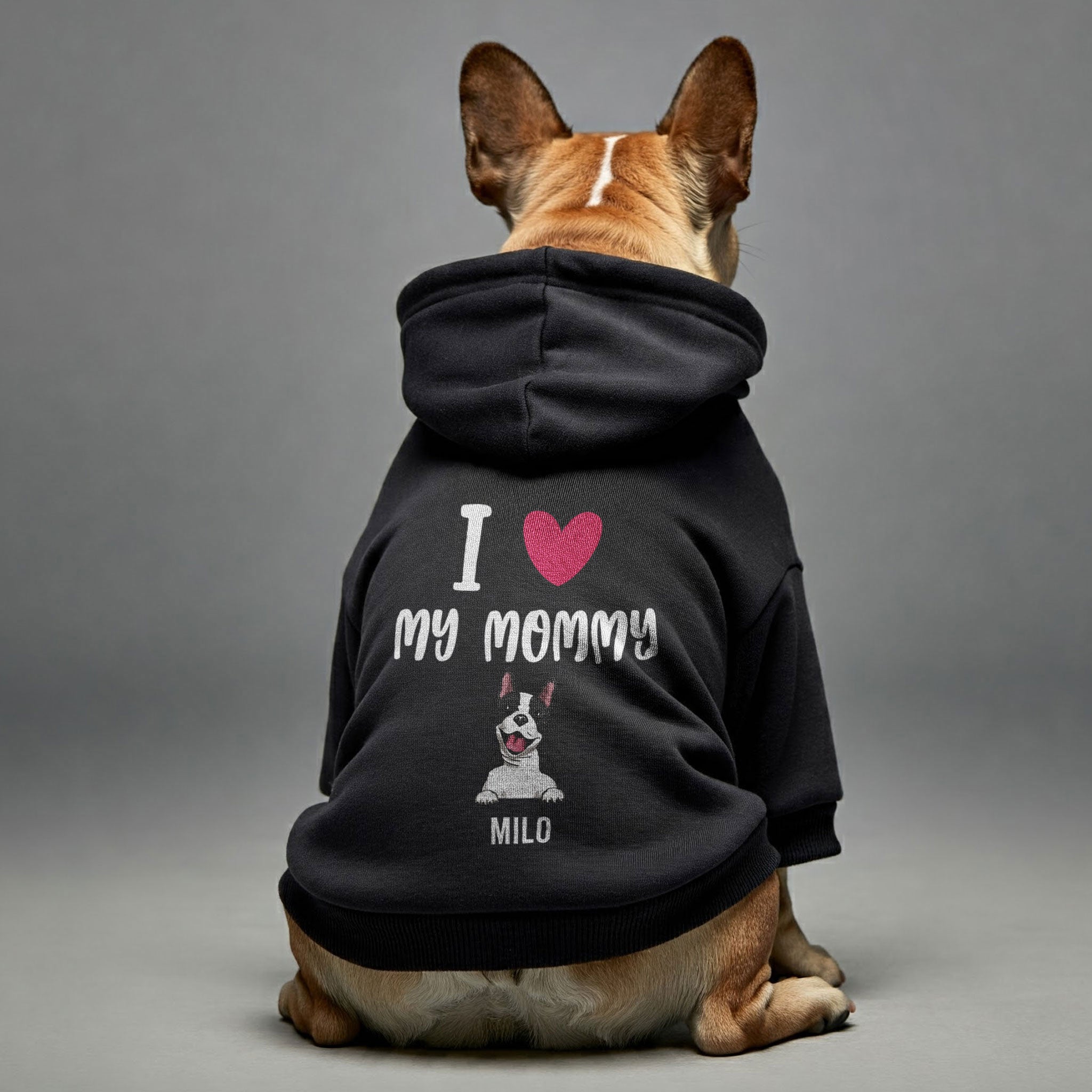 I love my mommy - personalized hoodie with your dog name and breed – dog hoodie – dog clothes