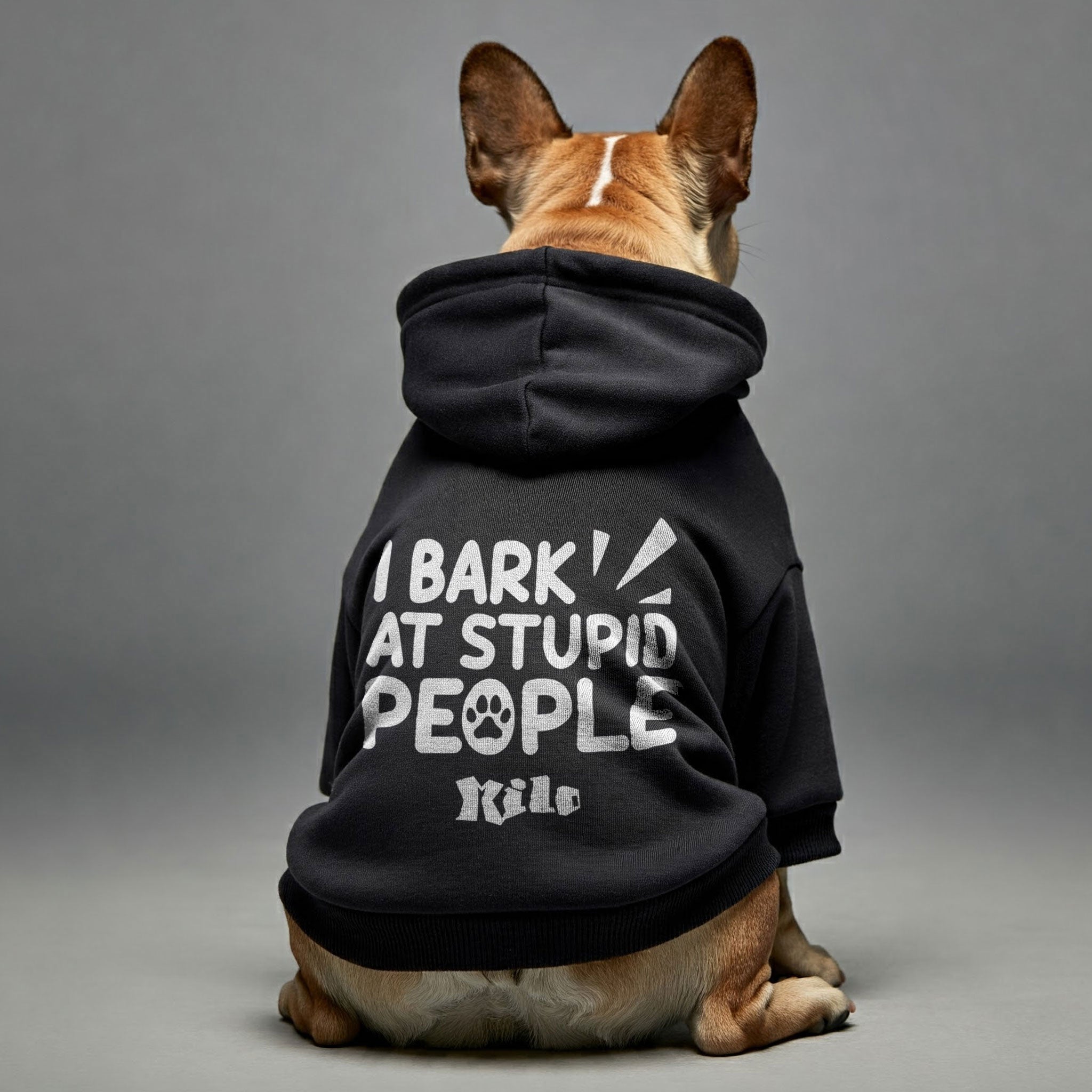I Bark at Stupid People - personalized hoodie with your dog name – dog hoodie – dog clothes