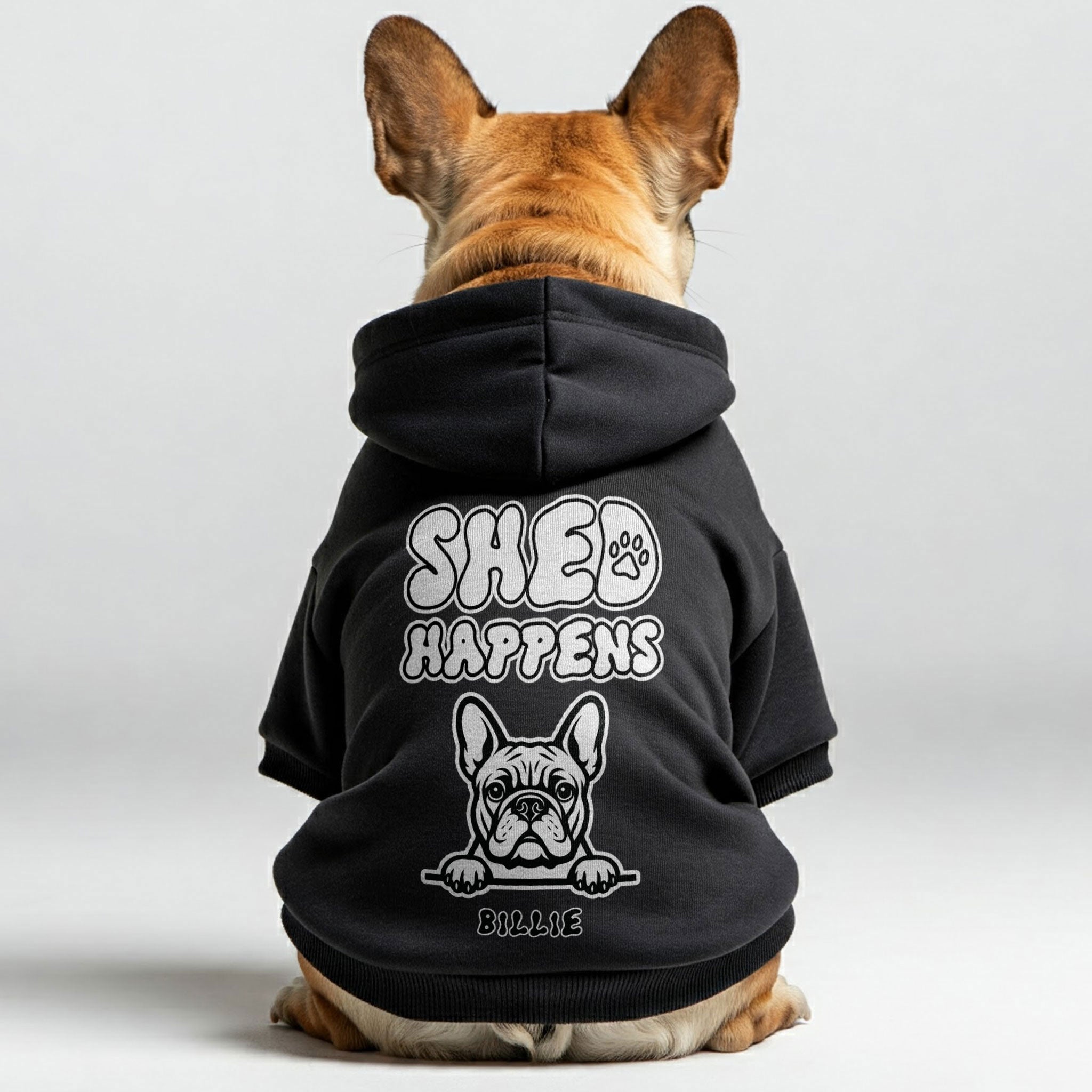 Shed Happens - personalized hoodie with your dog’s name and breed – dog hoodie – dog clothes